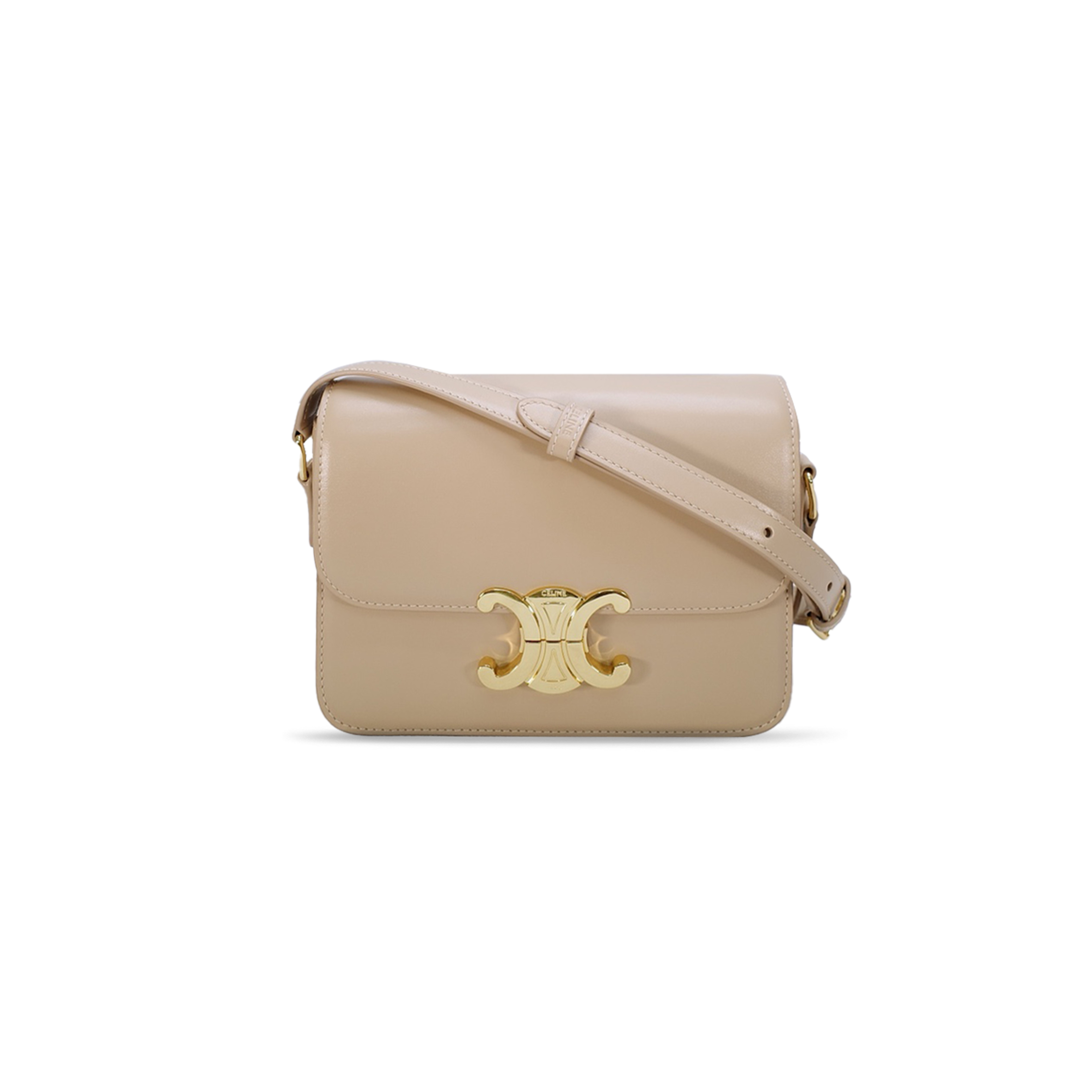 CELINE SMALL TEEN TRIOMPHE BAG IN NATURAL CALFSKIN 188423BF4.10GA (18.5*14*6cm)